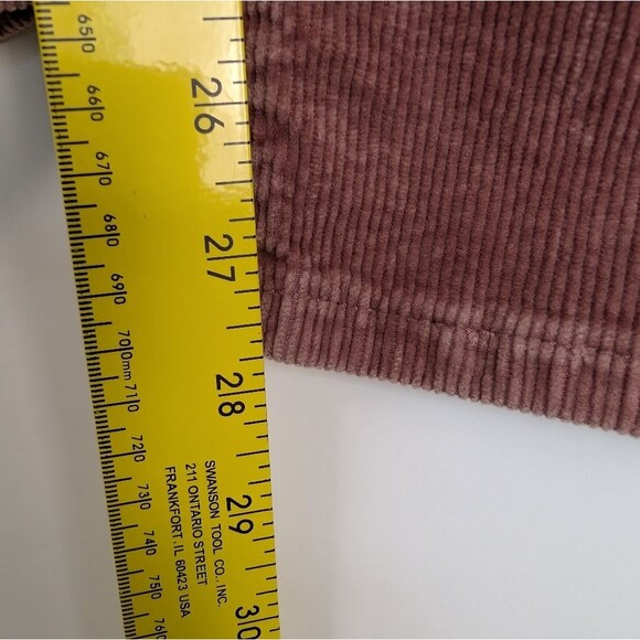 Pilcro Corduroy Pants Size 28 Burgundy Straight Leg Soft Stretch Women’s - Picture 11 of 13
